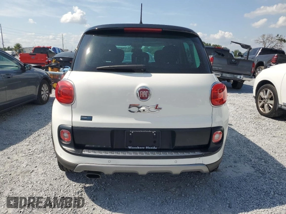 2014 FIAT 500L Trekking with VIN ZFBCFADH9EZ015734, listed as a Copart auction lot 57647185 with 67,302 mi miles and Salvage title. Bid and sale history available at DreamBid. Image 6.
