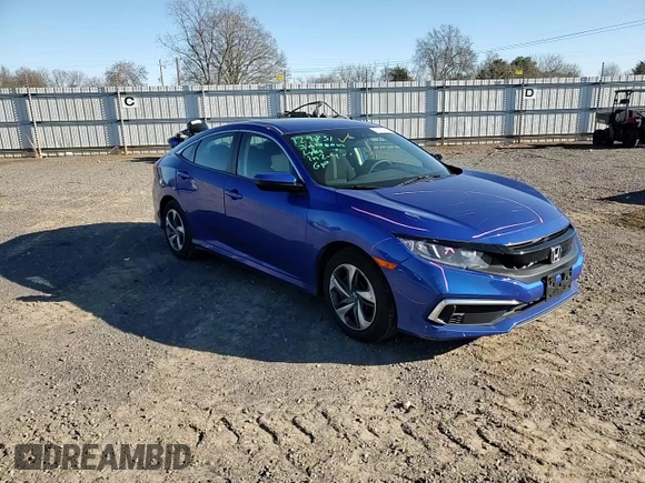 2019 Honda Civic Sedan LX with VIN 2HGFC2F66KH587488, listed as a Copart auction lot 45280025 with 58,272 mi miles and Salvage Title. Bid and sale history available at carsss.com. Image 11.