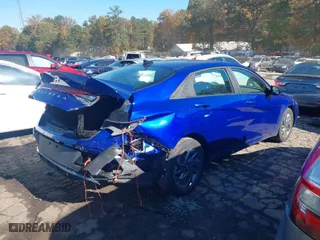 2024 Hyundai Elantra SEL with VIN KMHLM4DG7RU692937, listed as a IAAI auction lot 40840306 with 22,031 mi miles. Bid and sale history available at carsss.com. Image 4.