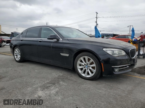 2015 BMW 7 Series 740Li with VIN WBAYE4C5XFD947497, listed as a Copart auction lot 55705975 with 257,496 mi miles and Clean Title. Bid and sale history available at DreamBid. Image 4.