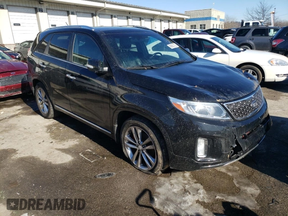 2014 Kia Sorento SX with VIN 5XYKW4A7XEG488904, listed as a Copart auction lot 88903155 with 129,983 mi miles and Salvage Title. Bid and sale history available at carsss.com. Image 4.