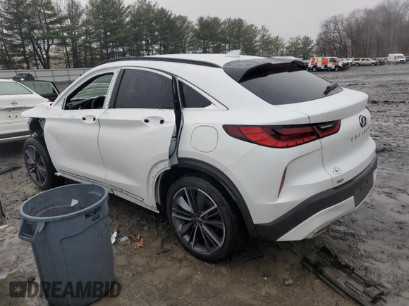 2025 Infiniti QX55 Sensory with VIN 3PCAJ5LR9SF100305, listed as a Copart auction lot 85075534 with 3,178 mi miles and Salvage Title. Bid and sale history available at DreamBid. Image 2.
