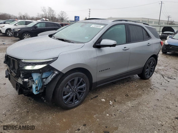 2024 Chevrolet Equinox RS with VIN 3GNAXMEG8RS129243, listed as a Copart auction lot 47058695 with 39,398 mi miles and Salvage Title. Bid and sale history available at carsss.com. Image 1.
