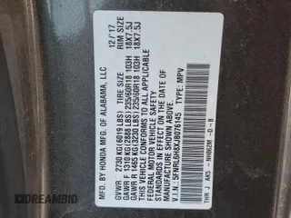 2018 Honda Odyssey Touring с VIN 5FNRL6H8XJB076145, выставлен на аукционе Copart как лот 51870865 с пробегом 96 486 миль миль и Списание • Salvage title. История ставок и продаж доступна на DreamBid. Изображение 16.