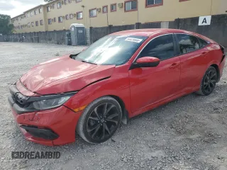 2020 Honda Civic Sedan Sport with VIN 2HGFC2F87LH537167, listed as a Copart auction lot 54429995 with 61,997 mi miles and Salvage Title. Bid and sale history available at carsss.com. Image 1.