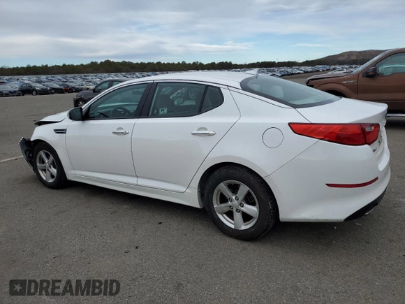 2015 Kia Optima LX with VIN KNAGM4A77F5597792, listed as a Copart auction lot 41701215 with 66,135 mi miles and Salvage Title. Bid and sale history available at carsss.com. Image 2.