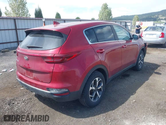 2020 Kia Sportage LX with VIN KNDPMCAC5L7635790, listed as a IAAI auction lot 42140965 with 46,057 mi miles. Bid and sale history available at carsss.com. Image 4.
