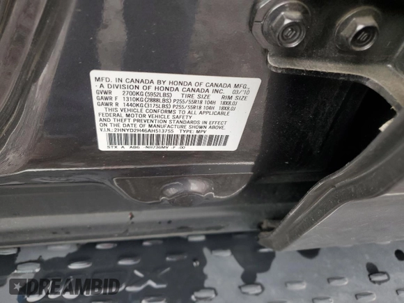 2010 Acura MDX Technology with VIN 2HNYD2H46AH513755, listed as a Copart auction lot 49477975 with 151,411 mi miles and Salvage Title. Bid and sale history available at DreamBid. Image 12.