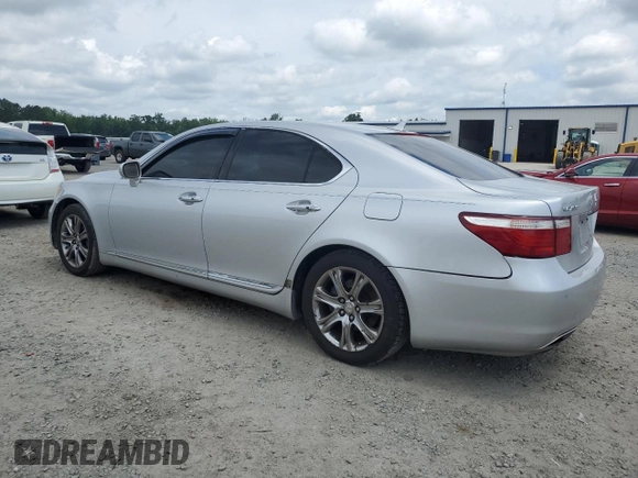 2009 Lexus LS 460 with VIN JTHBL46F895085638, listed as a Copart auction lot 60497755 with 165,748 mi miles and Salvage title. Bid and sale history available at DreamBid. Image 2.