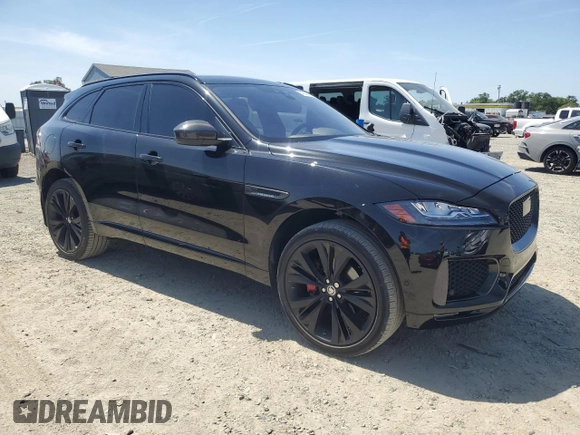 2019 Jaguar F-Pace S with VIN SADCM2FV1KA395386, listed as a Copart auction lot 54336645 with 43,020 mi miles and Salvage Title. Bid and sale history available at DreamBid. Image 4.