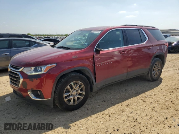 2020 Chevrolet Traverse LT Cloth with VIN 1GNERGKW8LJ288040, listed as a Copart auction lot 50026765 with 50,776 mi miles and Salvage Title. Bid and sale history available at carsss.com. Image 1.