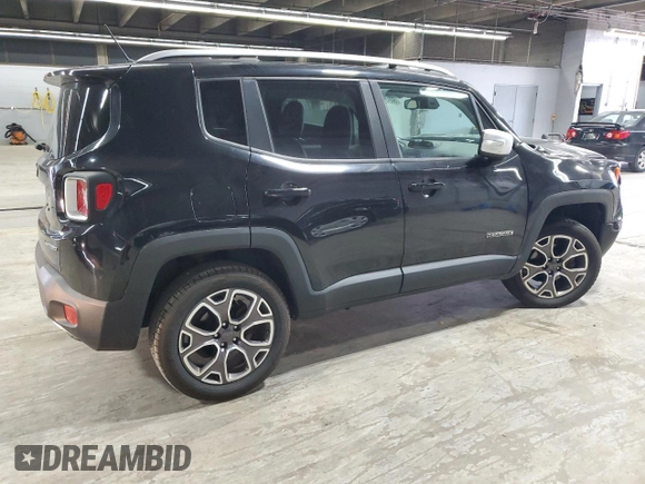 2017 Jeep Renegade Limited z VIN ZACCJBDB3HPE39829, wystawiony jako Copart lot #60573295 z przebiegiem 64 038 mil mil oraz Szkoda całkowita • Salvage title. Historia ofert i sprzedaży dostępna na DreamBid. Obrazek 3.