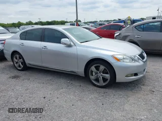 2008 Lexus GS 350 with VIN JTHBE96S080041357, listed as a IAAI auction lot 41855684 with 227,973 mi miles. Bid and sale history available at carsss.com. Image 1.