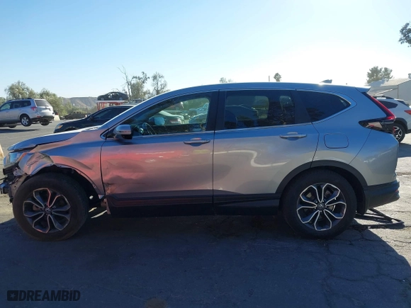 2021 Honda CR-V EX with VIN 2HKRW1H56MH420768, listed as a IAAI auction lot 41398106 with 27,188 mi miles. Bid and sale history available at carsss.com. Image 14.