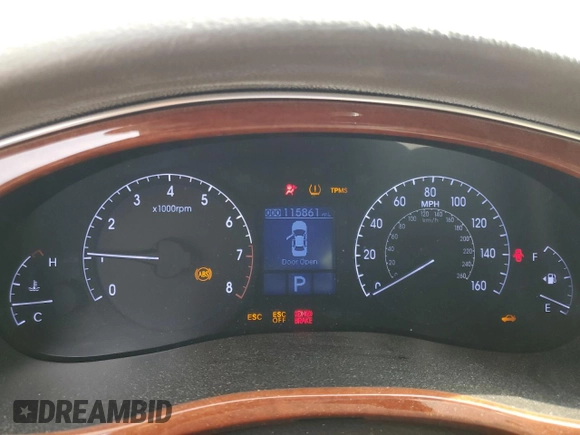 2013 Hyundai Genesis 3.8L with VIN KMHGC4DD0DU249371, listed as a Copart auction lot 51364264 with 115,861 mi miles and Salvage Title. Bid and sale history available at carsss.com. Image 9.