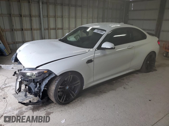 2018 BMW M2 z VIN WBS1J5C5XJVD37006, wystawiony jako Copart lot #71951884 z przebiegiem 52 530 mil mil oraz Szkoda całkowita • Salvage title. Historia ofert i sprzedaży dostępna na DreamBid. Obrazek 1.
