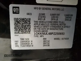 2023 GMC Acadia SLT with VIN 1GKKNUL48PZ250693, listed as a Copart auction lot 52652125 with 17,429 mi miles and Clean Title. Bid and sale history available at carsss.com. Image 13.