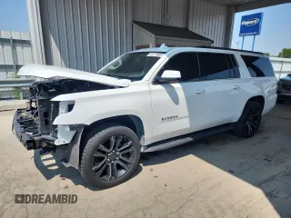 2019 Chevrolet Suburban LT with VIN 1GNSCHKC3KR127871, listed as a Copart auction lot 58317055 with 114,395 mi miles and Salvage title. Bid and sale history available at DreamBid. Image 1.