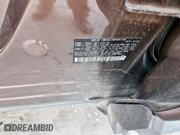 2020 Subaru Ascent Limited with VIN 4S4WMAMD4L3450928, listed as a Copart auction lot 65126995 with 52,915 mi miles and Salvage title. Bid and sale history available at DreamBid. Image 13.