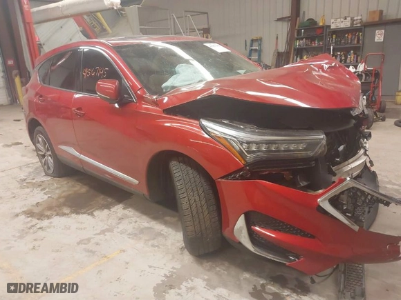 2019 Acura RDX w/Technology Pkg with VIN 5J8TC2H59KL016605, listed as a IAAI auction lot 41567145 with 69,528 mi miles. Bid and sale history available at carsss.com. Image 1.