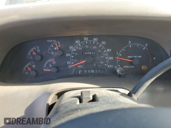 2001 Ford Super Duty F-250 XL with VIN 1FTNX21F21EB60806, listed as a Copart auction lot 42493565 with 142,977 mi miles and Salvage Title. Bid and sale history available at carsss.com. Image 9.