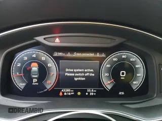 2019 Audi A6 Premium Plus with VIN WAUE8AF24KN124885, listed as a Copart auction lot 46905875 with 43,285 mi miles and Salvage Title. Bid and sale history available at carsss.com. Image 9.