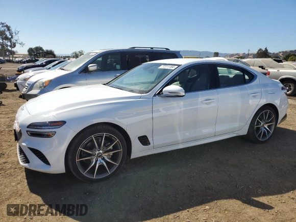 2023 Genesis G70 2.0T with VIN KMTG34TA0PU116515, listed as a Copart auction lot 70511154 with 11,942 mi miles and Salvage Title. Bid and sale history available at carsss.com. Image 1.