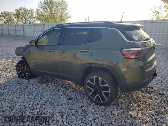 2017 Jeep Compass Limited z VIN 3C4NJDCB2HT635405, wystawiony jako Copart lot #52593685 z przebiegiem Nie podano mil oraz Czysty tytuł • Clean title. Historia ofert i sprzedaży dostępna na DreamBid. Obrazek 2.