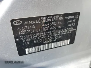 2016 Hyundai Elantra SE z VIN 5NPDH4AE5GH742001, wystawiony jako Copart lot #53357995 z przebiegiem 80 439 mil mil oraz Czysty tytuł • Clean title. Historia ofert i sprzedaży dostępna na DreamBid. Obrazek 14.