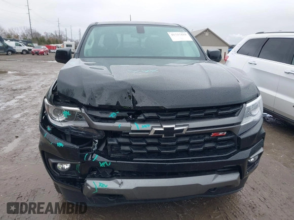 2021 Chevrolet Colorado 4WD Z71 with VIN 1GCGTDEN7M1282445, listed as a IAAI auction lot 41737419 with 27,187 mi miles and . Bid and sale history available at DreamBid. Image 12.