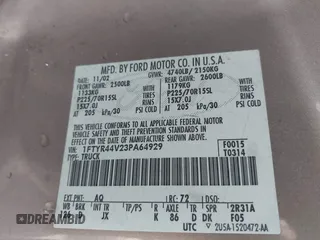2003 Ford Ranger XL Fleet с VIN 1FTYR44V23PA64929, выставлен на аукционе IAAI как лот 42163473 с пробегом 169 144 миль миль и . История ставок и продаж доступна на DreamBid. Изображение 9.