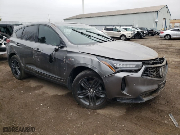 2023 Acura RDX w/A-Spec Package with VIN 5J8TC2H60PL802356, listed as a Copart auction lot 81637914 with 0 mi miles and Non Repairable. Bid and sale history available at carsss.com. Image 4.