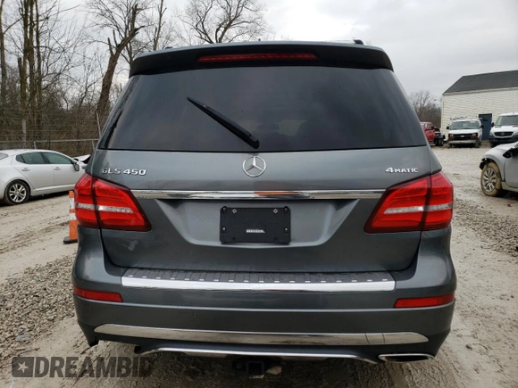 2018 Mercedes-Benz GLS 450 with VIN 4JGDF6EE9JB067785, listed as a Copart auction lot 82624643 with 81,663 mi miles and . Bid and sale history available at DreamBid. Image 6.