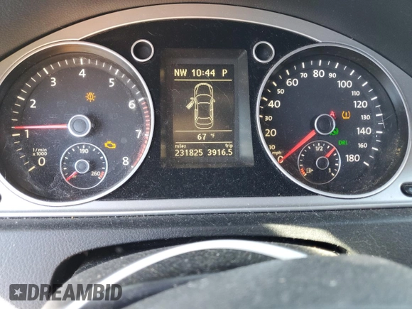 2012 Volkswagen CC Sport with VIN WVWMN7AN0CE510698, listed as a Copart auction lot 46838775 with 231,825 mi miles and Salvage Title. Bid and sale history available at carsss.com. Image 9.
