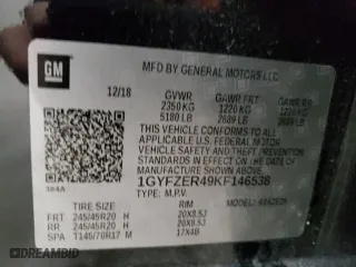 2019 Cadillac XT4 FWD Sport with VIN 1GYFZER49KF146538, listed as a Copart auction lot 51551665 with 45,077 mi miles and Clean Title. Bid and sale history available at carsss.com. Image 14.
