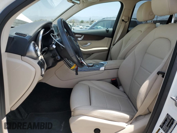 2019 Mercedes-Benz GLC 300 with VIN WDC0G4JB5KF614670, listed as a Copart auction lot 62017055 with 56,575 mi miles and Salvage title. Bid and sale history available at DreamBid. Image 7.