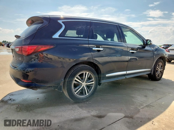 2019 Infiniti QX60 Luxe with VIN 5N1DL0MN9KC525893, listed as a Copart auction lot 63218895 with 106,280 mi miles and Salvage title. Bid and sale history available at DreamBid. Image 3.