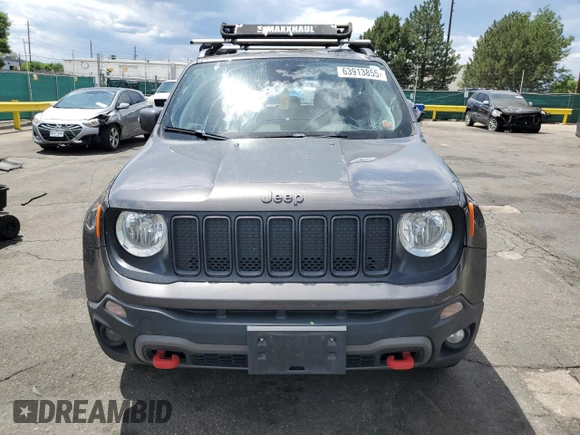2020 Jeep Renegade Trailhawk with VIN ZACNJBC18LPL42780, listed as a Copart auction lot 63913855 with 54,343 mi miles and Salvage title. Bid and sale history available at DreamBid. Image 5.