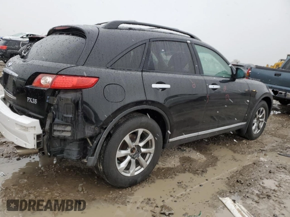 2007 Infiniti FX35 with VIN JNRAS08W97X208841, listed as a Copart auction lot 48687834 with 0 mi miles and Salvage Title. Bid and sale history available at carsss.com. Image 3.