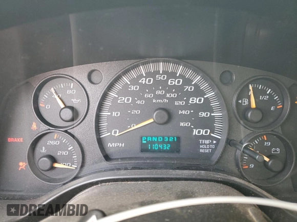 2006 Chevrolet Express Passenger with VIN 1GAHG35U761194114, listed as a Copart auction lot 55985195 with 110,432 mi miles and Salvage title. Bid and sale history available at DreamBid. Image 9.
