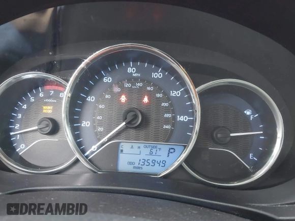 2016 Toyota Corolla L with VIN 2T1BURHE8GC579871, listed as a IAAI auction lot 42346411 with 135,949 mi miles and . Bid and sale history available at DreamBid. Image 16.