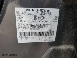 2007 Ford Edge SEL PLUS with VIN 2FMDK39C87BB68807, listed as a Copart auction lot 45784195 with 236,807 mi miles and Salvage Title. Bid and sale history available at carsss.com. Image 13.