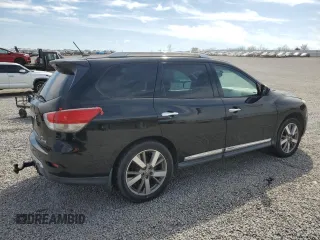 2013 Nissan Pathfinder S with VIN 5N1AR2MM8DC657454, listed as a Copart auction lot 50247115 with 114,509 mi miles and Salvage Title. Bid and sale history available at carsss.com. Image 3.