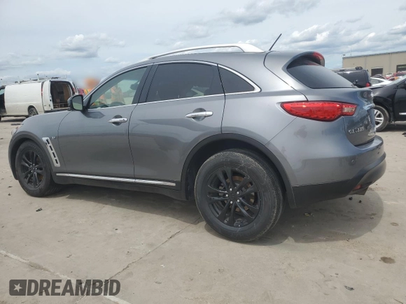 2017 Infiniti QX70 with VIN JN8CS1MU0HM141234, listed as a Copart auction lot 56102205 with 154,546 mi miles and Salvage title. Bid and sale history available at DreamBid. Image 2.