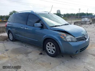 2008 Nissan Quest S with VIN 5N1BV28U98N114957, listed as a IAAI auction lot 41884382 with 146,779 mi miles. Bid and sale history available at carsss.com. Image 1.