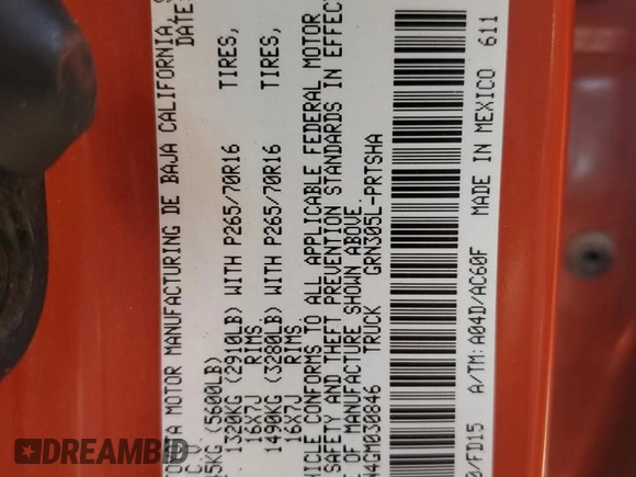 2016 Toyota Tacoma SR with VIN 3TMCZ5AN4GM030846, listed as a Copart auction lot 82512753 with 132,204 mi miles and Salvage Title. Bid and sale history available at carsss.com. Image 12.