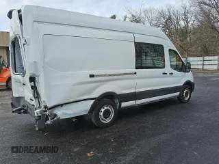 2021 Ford Transit Cargo with VIN 1FTBW3X85MKA60788, listed as a Copart auction lot 48044345 with 66,533 mi miles and Salvage Title. Bid and sale history available at carsss.com. Image 3.