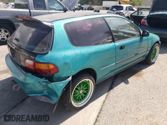 1993 Honda Civic z VIN 2HGEH2467PH523418, wystawiony jako Copart lot #51348645 z przebiegiem 269 848 mil mil oraz Szkoda całkowita • Salvage title. Historia ofert i sprzedaży dostępna na DreamBid. Obrazek 3.