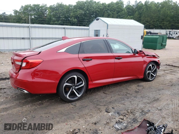 2018 Honda Accord Sedan Sport 1.5T with VIN 1HGCV1F39JA137747, listed as a Copart auction lot 57206083 with 58,126 mi miles and Salvage Title. Bid and sale history available at carsss.com. Image 3.