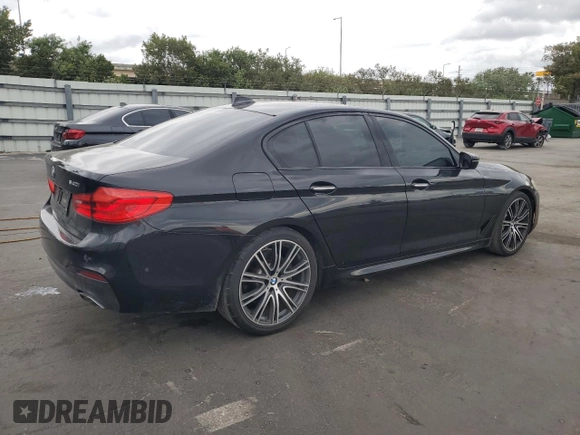 2017 BMW 5 Series 540i with VIN WBAJE5C39HG916555, listed as a Copart auction lot 48493625 with 95,592 mi miles and Clean Title. Bid and sale history available at carsss.com. Image 3.